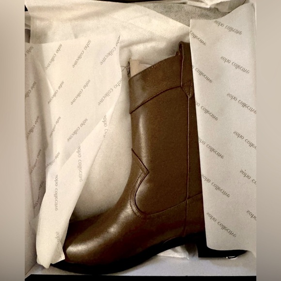 Soho Collective NWT Sz 39 Isa Leather Ankle Boots Brown - Picture 3 of 3